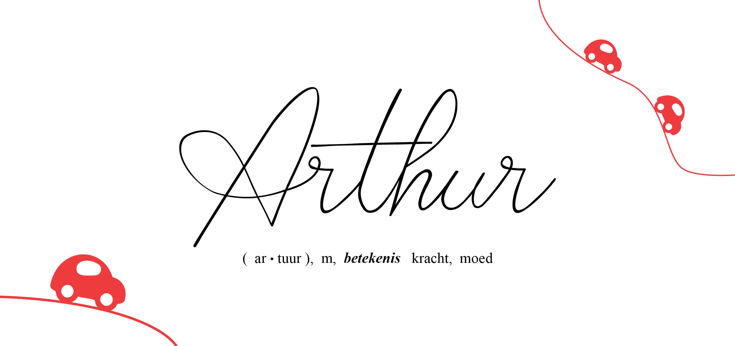Geboortekaartje Arthur — voorzijde